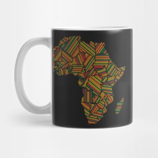 Love Africa African Print Stick Pattern Map Mug